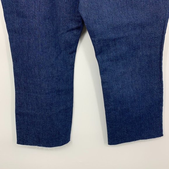 Universal Thread Jeans Bootcut Ankle Crop Raw Hem Dark Blue NWT - Picture 11 of 11